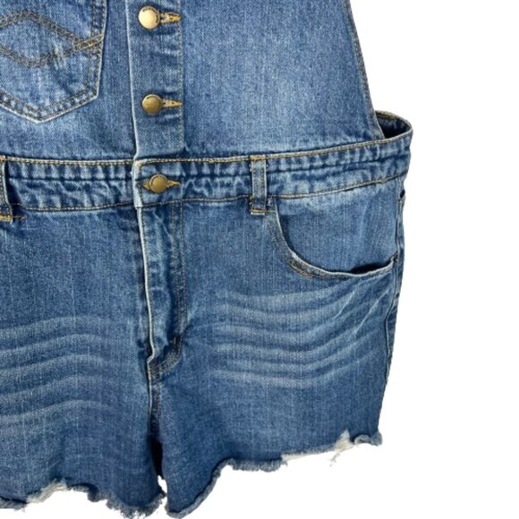 Highway Jeans Womens Denim Jeans Overalls Cutoff Shorts Pockets Size Extra Large - Picture 6 of 13